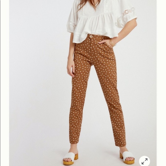 Anthropologie Essential Polka Dot Trouser - Picture 3 of 8